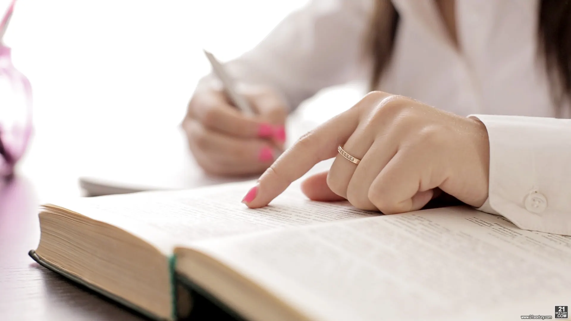 21Sextury 'Studying And Fucking' starring Mackenzie (Photo 1)